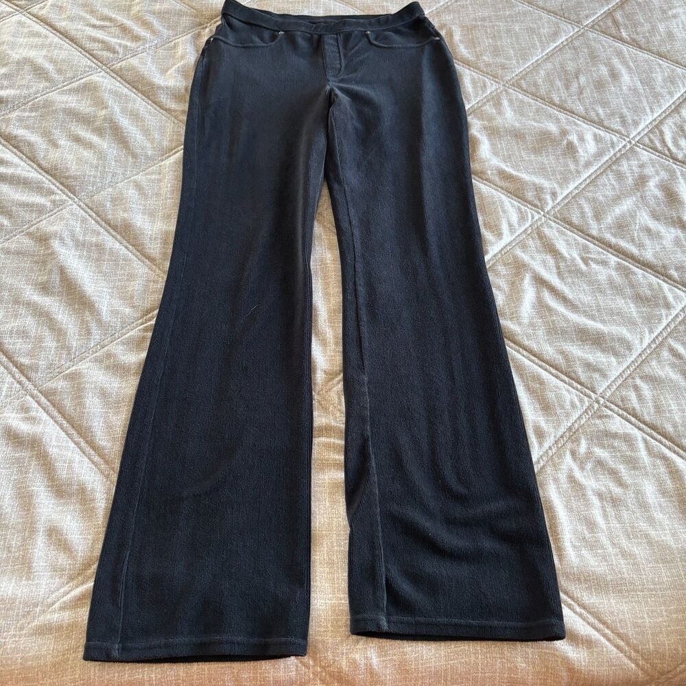 Style & Co: Women's Black Pull-On Fleece Flare Pants Medium M